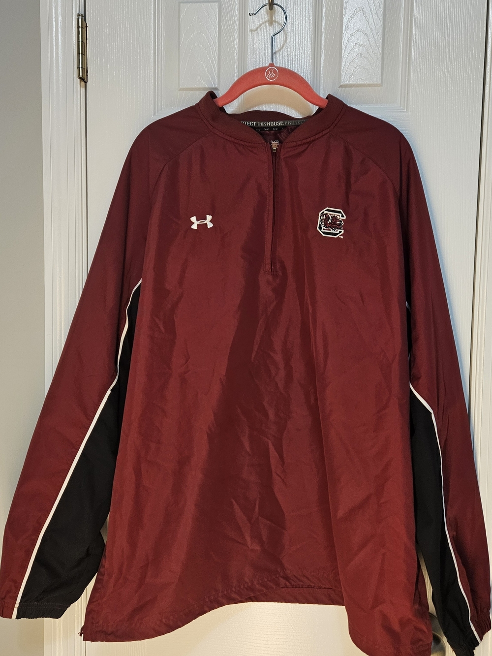 Under Armour Men's XL Loose Zip Windbreaker Colorblock Gamecocks
